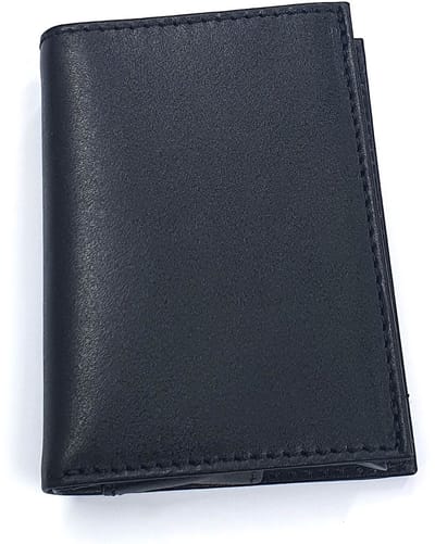 Frank1967 Leren Pasjeshouder – Luxe Heren Portemonnee – Dun & Elegant - Zwart