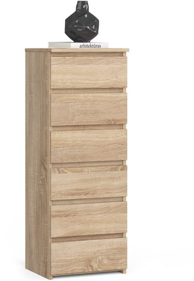 Ladekast CL6 met 6 Lades / AKORD Furniture Factory / Sonoma Eik / 40x109x35 cm