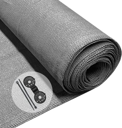 Tuinafscherming Privacy Netting 1 × 10 m 150 g/m² HDPE Shading Net 85% Shading Rate UV-bestendig scheurbestendig windscherm met gaten en kabelbinders grijs