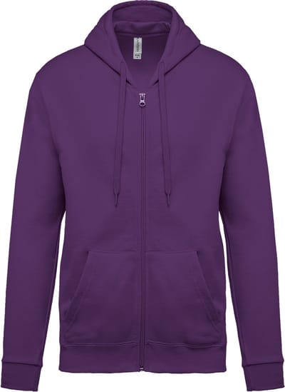 Kariban Sweater met rits en capuchon K479 - purple - 4XL