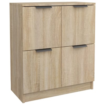 vidaXL - Dressoirs - 2 - st - 60x30x70 - cm - bewerkt - hout - sonoma - eikenkleurig