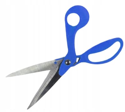 Grote Blauwe Kantoorschaar 25cm - Scherpe Bladen voor Papier en Meer