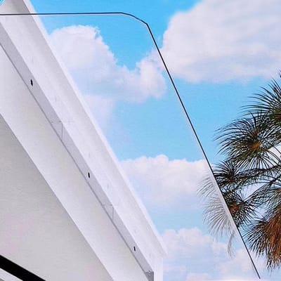 Transparante Deurluifel - Regenonderdak Veranda - Bescherming Buitendeur - UV-Bescherming - 50 x 150 cm - Transparant