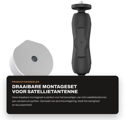 Dailygoods - Draaibare Montageset voor Satellietantenne met Adapter