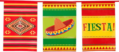 Boland Mexicaanse vlaggenlijn - 10 meter - kunststof - vlaggentjes - thema mexico