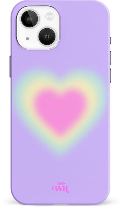 xoxo Wildhearts Daydreamer Single Layer - Hoesje geschikt voor iPhone 14 Plus hoesje - Dames hoesje geschikt voor iPhone 14 Plus - Kleurrijk hoesje geschikt voor iPhone 14 Plus hoesje shockproof case - Roze hoesje met hartje