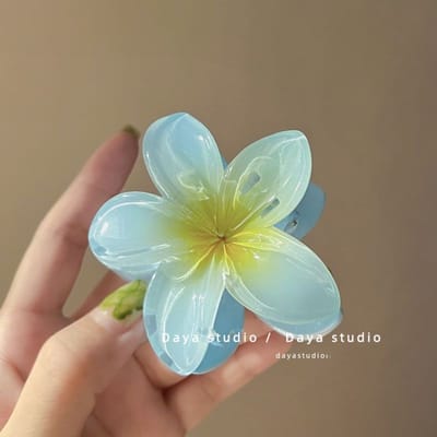 Zomer aan zee super sprookjesachtige bloem haaraccessoires gradiënt frangipani bloemclip