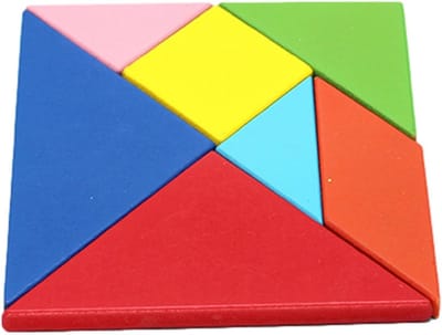 Houten Puzzel - 3D Hersenspel - Creativiteit Trainen - Stimuleert Beide Hersenen - 23.7 x 11.6 cm