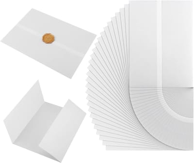 120 Stuks Vellum Jassen voor Uitnodigingen, 13x18cm Prefolded Translucent Vellum voor Bruiloften, Babyshowers en Verjaardagen