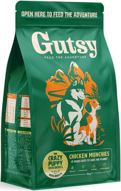 Gutsy Chicken Munchies Puppy - Hondenvoeding - 2kg - Duurzaam & Gezond Hondenbrokjes - Hypoallergeen & Graanvrij Hondenvoer
