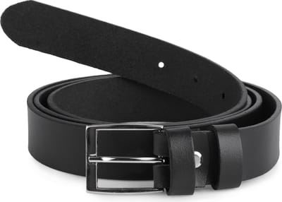 Ladeheid Herenriem - Riem - Broekriem - Verstelbaar - Leer - LA-EL-XXL - Zwart-3 (3 cm) - 130 cm