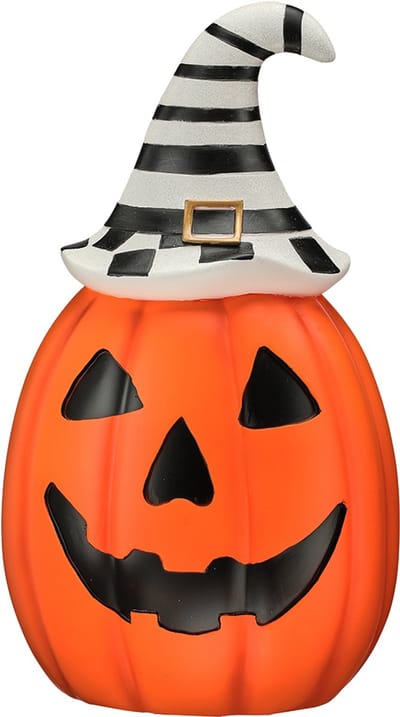 Viv! Christmas Halloween Decoratie Beeld - Pompoen incl. LED Verlichting - geschikt voor buiten - 51 cm