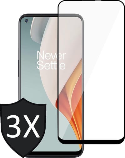 Screenprotector geschikt voor OnePlus Nord N100 - FullGuard Screen Protector - 3 Stuks