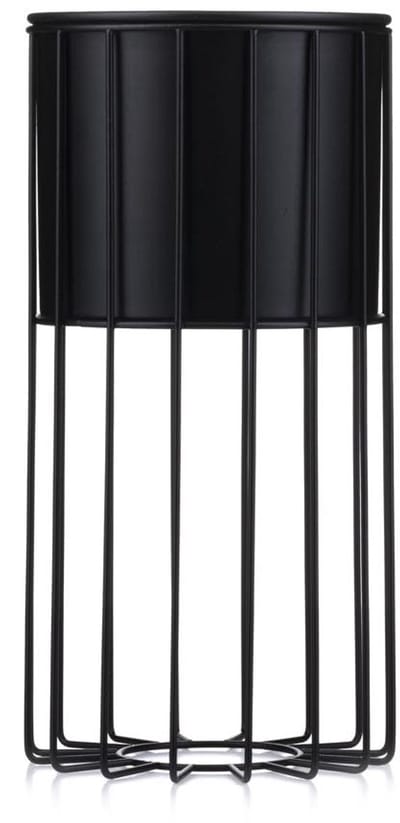 Flore Loft - Bloemstandaard - Modern - Duurzaam - Stijlvol - 42 cm - Zwart