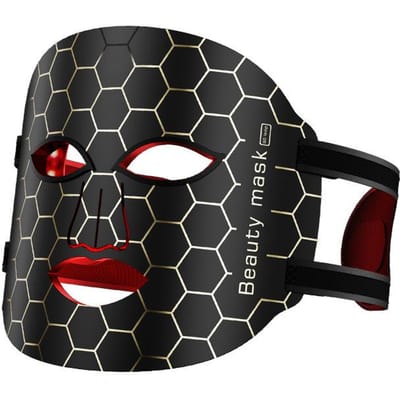 Nieuw Huis Gezichtsspectrometer, Rood en Blauw Huidverjonging Grote Rij Lamp, Foton Masker Instrument, Siliconen Masker Schoonheidsinstrument black