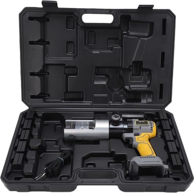 Hydraulische Krimptang - Elektrisch Gereedschap - Kabelverbindingen Maken - 90KN Krachtige Output - Tot 240mm² - Zwart