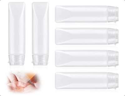 Set van 6 Herbruikbare Transparante Reiskruikjes, Lege Cosmetische Flessen voor Vloeistoffen, Ideaal voor Reizen en Organisatie (30ml)
