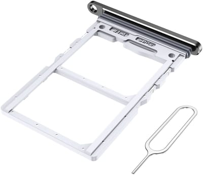 MMOBIEL Dual Simkaart Houder Geschikt voor Samsung Galaxy Z Flip7 – Sim Card Tray - Dubbele Simkaarthouder Vervanging - Incl. Sim Pin en Waterdichte Rubberen Ring - Jet Black