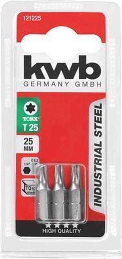 KWB - Schroefbits Torx 25mm - 3 stuks - Torx 25
