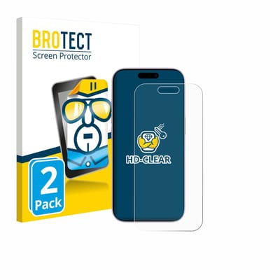 BROTECT - Screenprotector voor Apple iPhone 17 - Folie Beschermfolie transparant 2 Stuks
