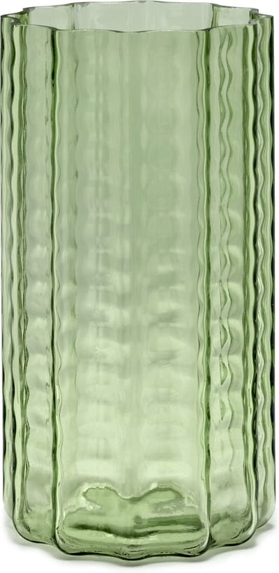 Serax - Ruben Deriemaeker Waves - Vaas - Transparant/Groen - 15 Ø - H 28cm - 1,83kg
