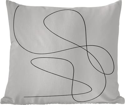 Buitenkussen - Line art - Minimalisme - Abstract - 45x45 cm - Weerbestendig