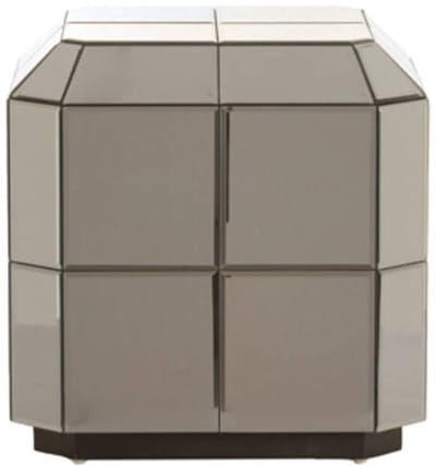 LUCIANO zuil glas bruin 40x40x40 cm display zuil - Light & Living