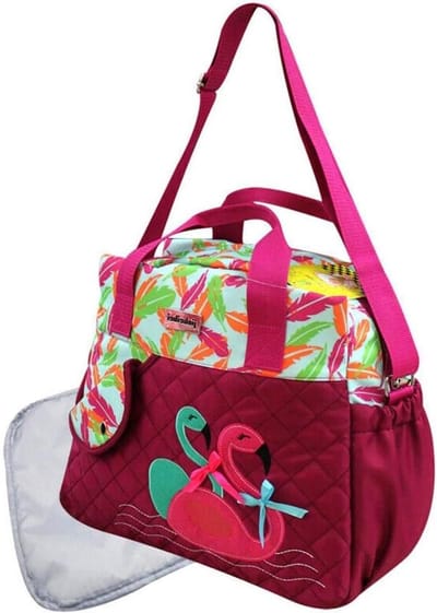 Baby Verzorgingstas - Luier Tas - Dagje Uit - Waterafstotend - XL - Bordo Flamingo