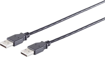 USB naar USB kabel - USB2.0 - tot 0,5A / zwart - 0,50 meter
