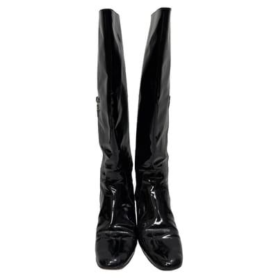 Saint Laurent Babies 40 kniehoge laarzen in zwart lakleer