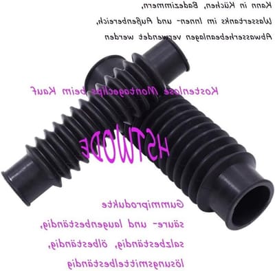 Verbindingsslang voor Keuken en Pompen, Duikpomp Slang, Vervangingsslang, Golfvormige Rubber Slang, Binnen Diameter 60 mm, Lengte 150 mm, Duurzaam en Flexibel