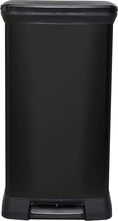 Metal Effect 70% Gerecycled Keuken Pedaal Touch Deco Bin 50 Liter - Zwart met sensor pedaalemmer 50 liter