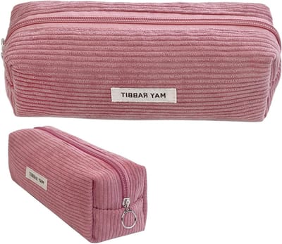 Pencil Case voor Jongens en Meisjes, Aesthetic Pennenbak voor Volwassenen, School en Kantoor, Roze Design, Perfect voor Studenten en Creatieve Geesten