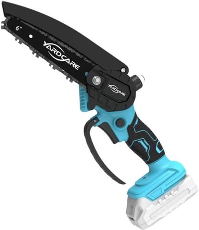 Mini Kettingzaag - Elektrisch Snoeigereedschap - Snoeien Tuin - Draadloos Werken - 15 cm Zaagblad - Grijsblauw