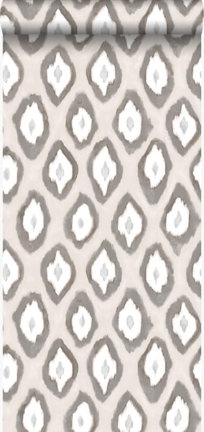 Origin Wallcoverings behang ikat motief beige - 53 cm x 10.05 m - 346916