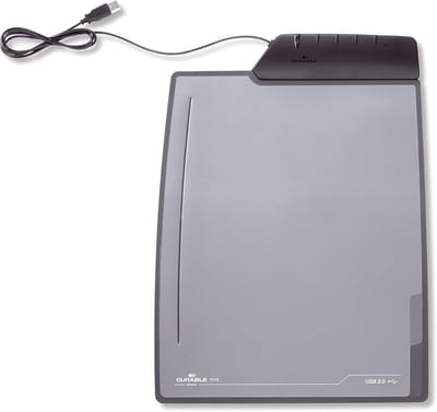 Werkpad Bureau - Bureau Organizer - Bureau Organiseren - Geïntegreerde 4-poorts USB Hub - 47.5 x 35 cm - Zwart Transparant