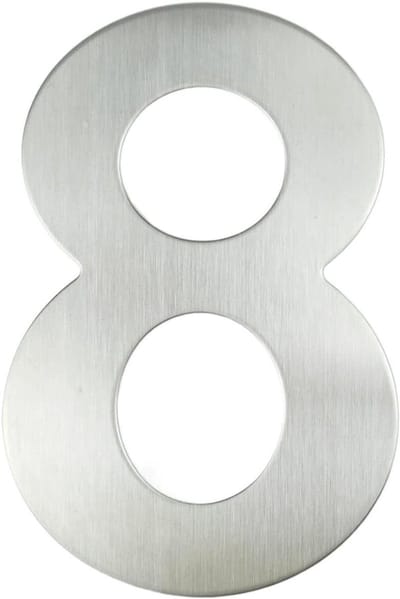 Huisnummer - Adresbord Cijfer - Voordeur Decoratie - Roestvrij Staal - 30cm - Zilver