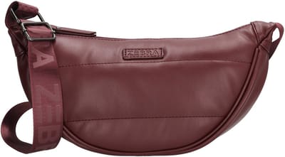 Zebra Evie Crossbody Schoudertas - Trendy Banana Bag - Schoudertas Heuptasje Dames - Crossbody Tas - Festival Tas - Verstelbare Schouderband - Meerdere Vakken - Compact - Sportief en Trendy - Bordeaux rood