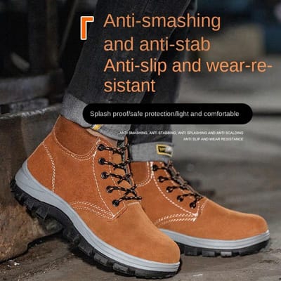 Hoge werkschoenen Heren Stalen neus Ademend, Anti-verplettering, Anti-steek, Elektrisch lassen Bouwplaats Beschermschoenen 46 black