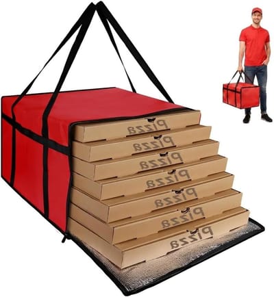 Grote Isolatiezak voor Pizzabezorging - 85L Thermobag voor Voedsel, Koeltas, en Warmtebehoud, 50 x 50 x 35.5 cm