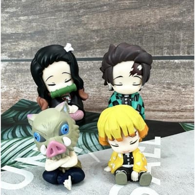 Nieuw op voorraad Demon Schouder aan Schouder Zittende Houding Blind Box Kawaii Kamado Actiefiguur Bureau Decor Verrassingscadeaus voor Fans