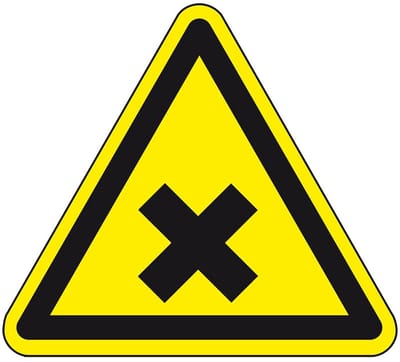 Schadelijke of irriterende stoffen sticker 100 mm
