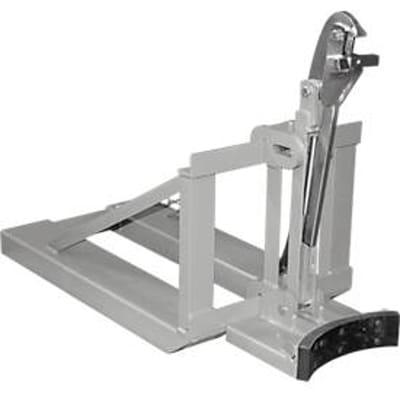 Bauer vatenheffer RS-I/91, voor vorkheftruck, 1 x 200/220 l vaten, L 1295 x B 585 x H 925 mm, tot 800 kg, staal, muisgrijs