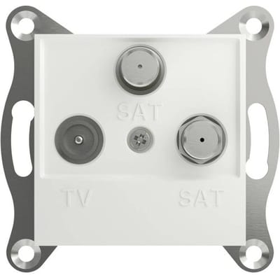 TV-SAT-SAT, WCD, zonder frame, WIT, ASFORA