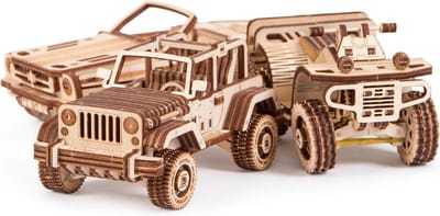Wood Trick - Modelbouw 3D houten puzzel – Auto set 3 stuks (WDTK079) – 264 stuks - Geen lijm noch verf nodig