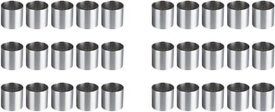 30 Stuks Rvs Mousse Ringen Ronde Biscuit Cutter Cakevorm Keuken Bakken Gebak Tool voor Taart, Fondant, Etc