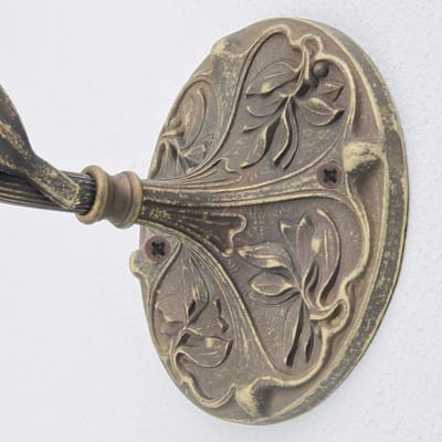 Licht-Erlebnisse - Dalila - Wandlamp - E14 - van - echt messing glas - in - Brons antiek mat wit