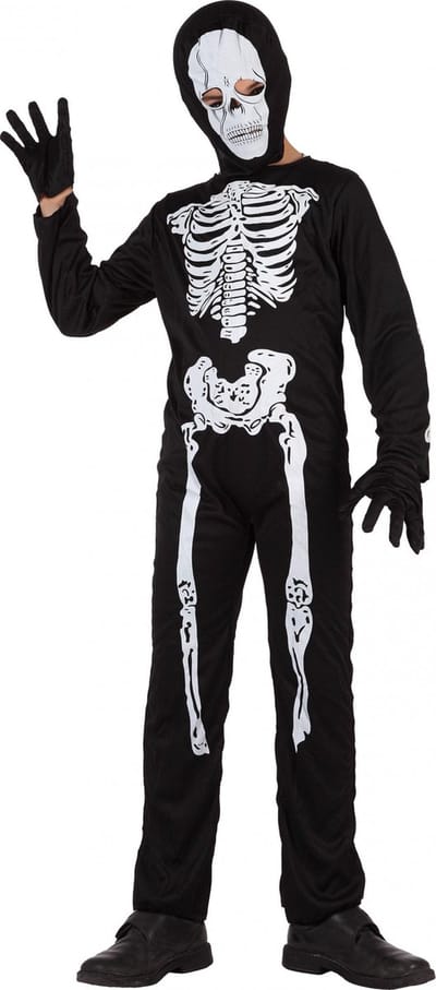 Skeleton Kostuum Budget Kind - 10-12 jaar / 145-160cm