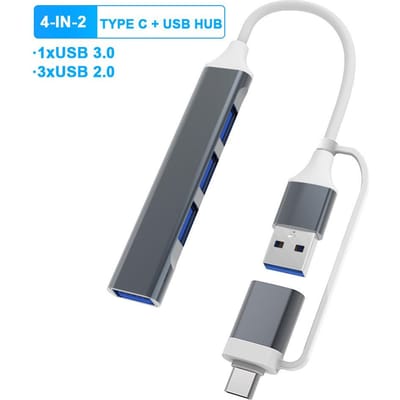 8-IN-2 USB HUB 3.0 USB C HUB Dock Station 5 Gbps Hoge Snelheid Transmissie USB Splitter SD TF Kaartlezer OTG Adapter Voor Macbook Pro 4-IN-2