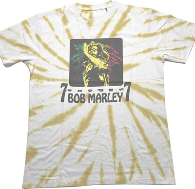 Bob Marley - 77 Heren T-shirt - S - Wit